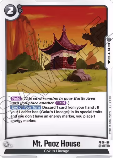 Mt. Paoz House (FB08-120), Saiyan's Pride — DB Fusion card price