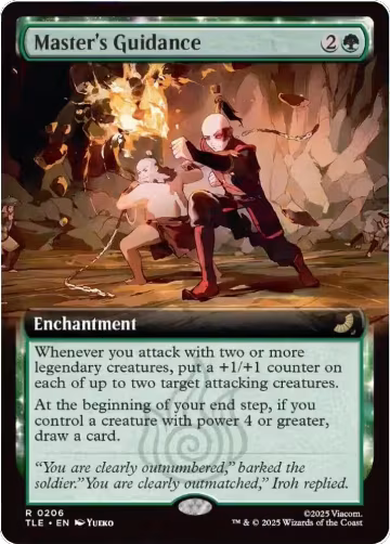 Master's Guidance (Extended Art) (206), Avatar: The Last Airbender: Eternal-Legal — Magic card price