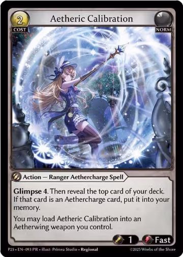 Aetheric Calibration (093), Promotional Cards — Grand Archive card price