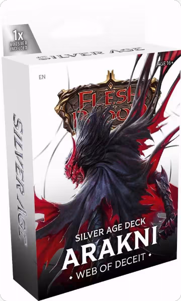 Silver Age Chapter 2 Deck - Arakni, Web of Deceit (Chaos Assassin), Silver Age Chapter 2 — Flesh & Blood sealed product price