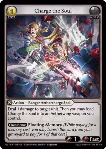 Charge the Soul (098), Promotional Cards — Grand Archive card price