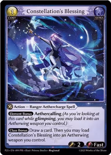 Constellation's Blessing (099), Promotional Cards — Grand Archive card price