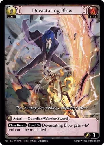Devastating Blow (080), Promotional Cards — Grand Archive card price