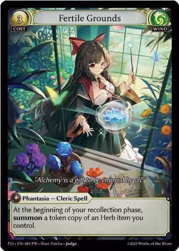 Fertile Grounds (083), Promotional Cards — Grand Archive card price