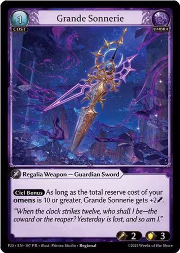 Grande Sonnerie (107), Promotional Cards — Grand Archive card price