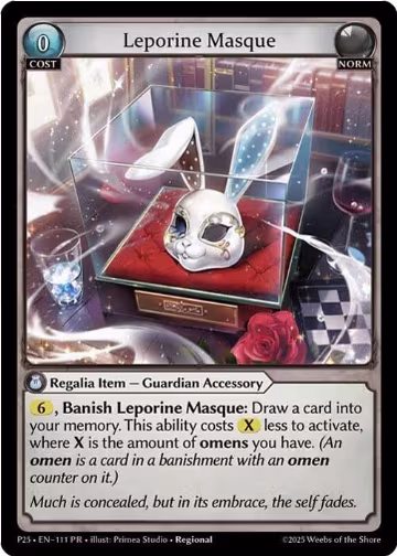 Leporine Masque (111), Promotional Cards — Grand Archive card price