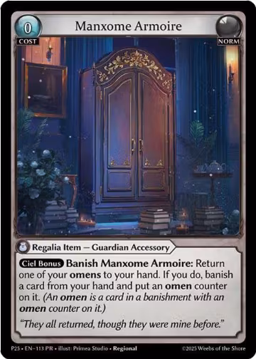Manxome Armoire (113), Promotional Cards — Grand Archive card price