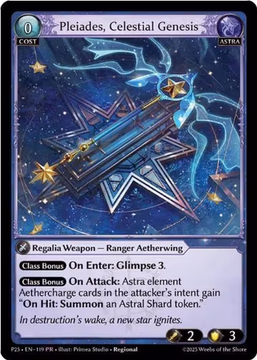 Pleiades, Celestial Genesis (119), Promotional Cards — Grand Archive card price