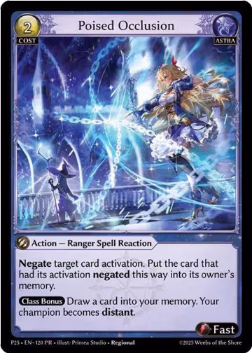 Poised Occlusion (120), Promotional Cards — Grand Archive card price