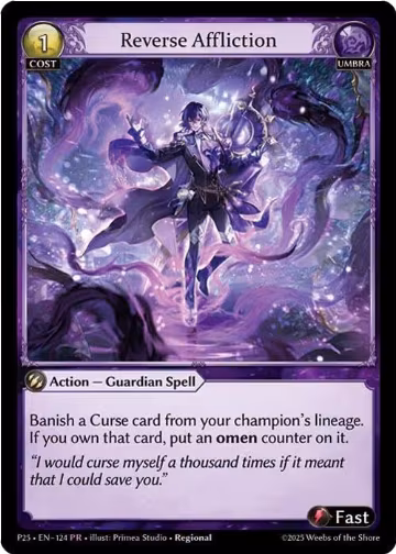 Reverse Affliction (124), Promotional Cards — Grand Archive card price