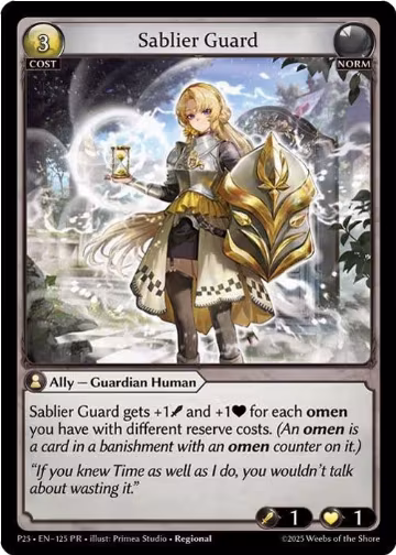 Sablier Guard (125), Promotional Cards — Grand Archive card price