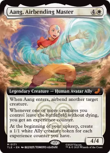 Aang, Airbending Master (Extended Art) (171), Avatar: The Last Airbender: Eternal-Legal — Magic card price