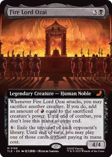 Fire Lord Ozai (Extended Art) (186), Avatar: The Last Airbender: Eternal-Legal — Magic card price