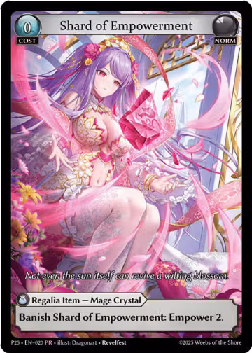 Shard of Empowerment (020) (020), Promotional Cards — Grand Archive card price