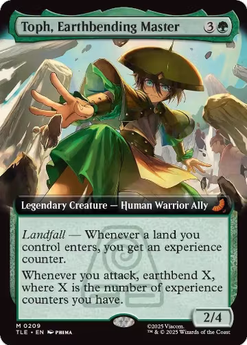 Toph, Earthbending Master (Extended Art) (209), Avatar: The Last Airbender: Eternal-Legal — Magic card price