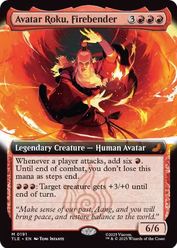 Avatar Roku, Firebender (Extended Art) (191), Avatar: The Last Airbender: Eternal-Legal — Magic card price