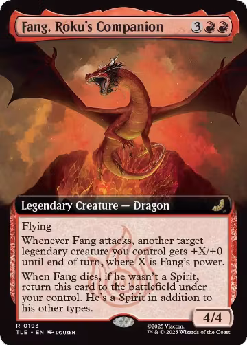 Fang, Roku's Companion (Extended Art) (193), Avatar: The Last Airbender: Eternal-Legal — Magic card price