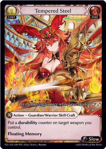 Tempered Steel (089), Promotional Cards — Grand Archive card price