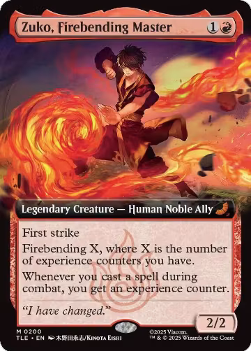 Zuko, Firebending Master (Extended Art) (200), Avatar: The Last Airbender: Eternal-Legal — Magic card price