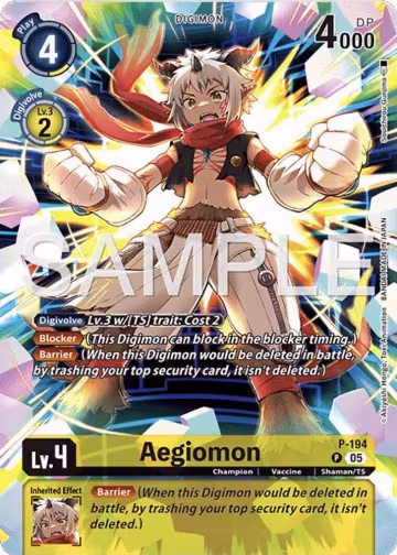 Aegiomon (Digimon Story: Time Stranger Collector's Edition) (P-194 P), Digimon Promotion Cards — Digimon card price