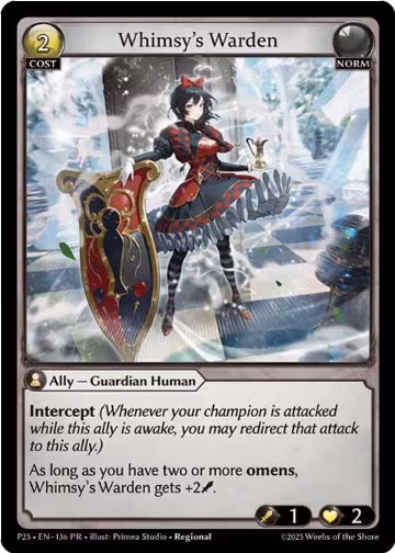 Whimsy's Warden (136), Promotional Cards — Grand Archive card price