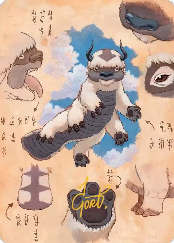 Appa, Steadfast Guardian Art Card (Gold-Stamped Signature) (32), Art Series: Avatar: The Last Airbender — Magic card price