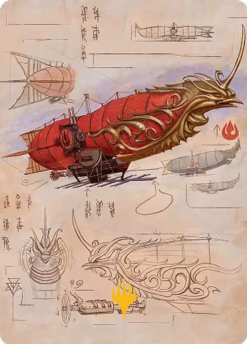 Phoenix Fleet Airship Art Card (Gold-Stamped Planeswalker Symbol) (35), Art Series: Avatar: The Last Airbender — Magic card price