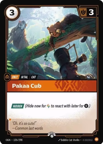 Pakaa Cub (135/298), Riftbound Organized Play Promotional Cards — Riftbound card price