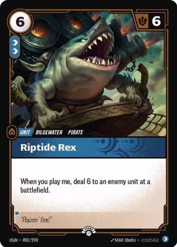 Riptide Rex (092/298), Riftbound Organized Play Promotional Cards — Riftbound card price