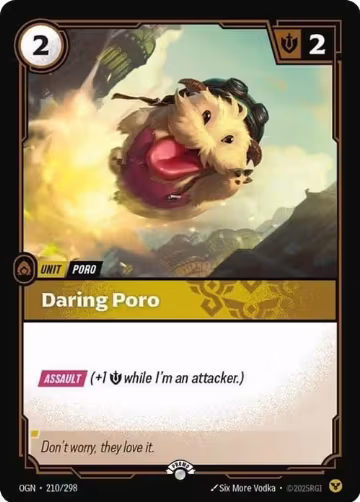 Daring Poro (210/298), Riftbound Organized Play Promotional Cards — Riftbound card price