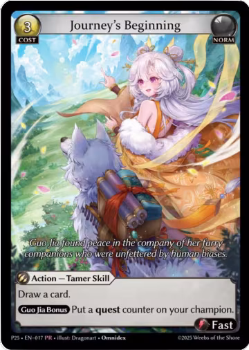 Journey's Beginning (017) (017), Promotional Cards — Grand Archive card price