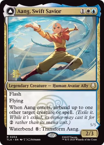 Aang, Swift Savior (204), Prerelease Cards — Magic card price