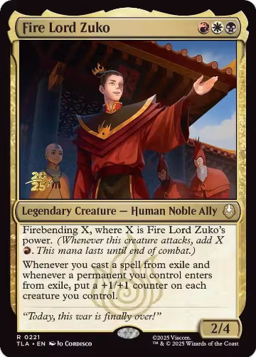 Fire Lord Zuko (221), Prerelease Cards — Magic card price