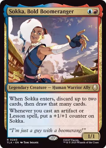 Sokka, Bold Boomeranger (240), Prerelease Cards — Magic card price