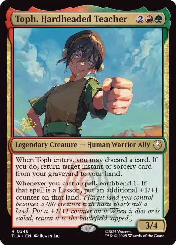 Toph, Hardheaded Teacher (246), Prerelease Cards — Magic card price