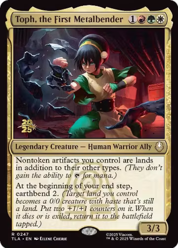 Toph, the First Metalbender (247), Prerelease Cards — Magic card price
