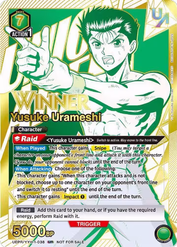 Yusuke Urameshi (038) (Winner) (UEPR/YYH-1-038), Union Arena Promotion Cards — Union Arena card price