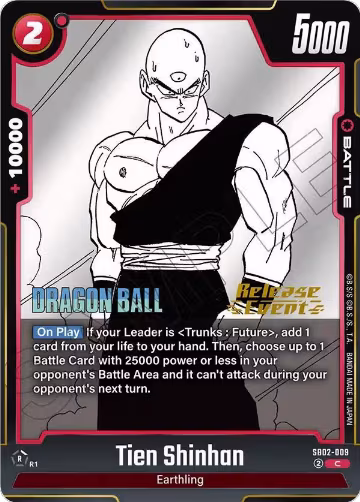 Tien Shinhan (SB02-009), Manga Booster 02 Release Event Cards — DB Fusion card price