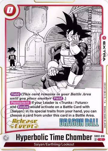 Hyperbolic Time Chamber (SB02-016), Manga Booster 02 Release Event Cards — DB Fusion card price