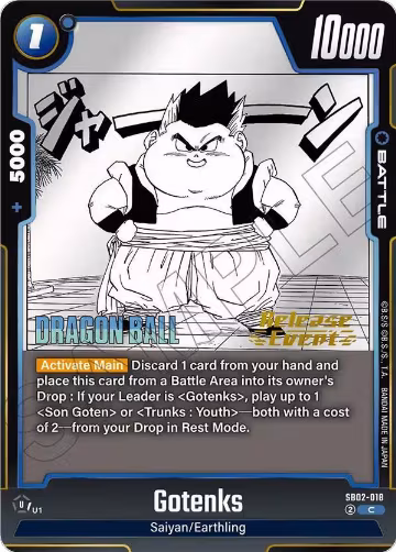 Gotenks - SB02-018 (SB02-018), Manga Booster 02 Release Event Cards — DB Fusion card price