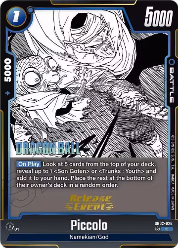 Piccolo - SB02-028 (SB02-028), Manga Booster 02 Release Event Cards — DB Fusion card price