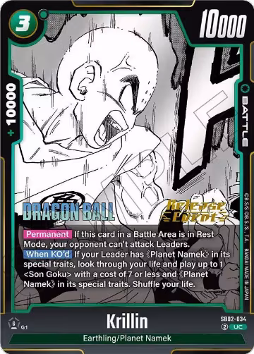 Krillin - SB02-034 (SB02-034), Manga Booster 02 Release Event Cards — DB Fusion card price