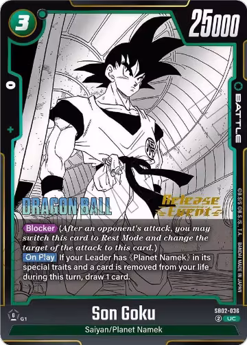 Son Goku - SB02-036 (SB02-036), Manga Booster 02 Release Event Cards — DB Fusion card price