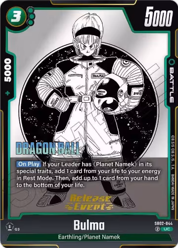 Bulma - SB02-044 (SB02-044), Manga Booster 02 Release Event Cards — DB Fusion card price