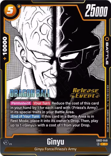Ginyu - SB02-049 (SB02-049), Manga Booster 02 Release Event Cards — DB Fusion card price