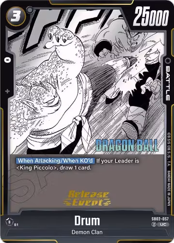 Drum (SB02-057), Manga Booster 02 Release Event Cards — DB Fusion card price