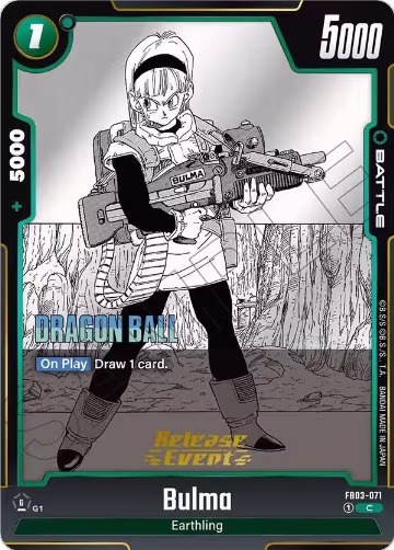 Bulma - FB03-071 (FB03-071), Manga Booster 02 Release Event Cards — DB Fusion card price
