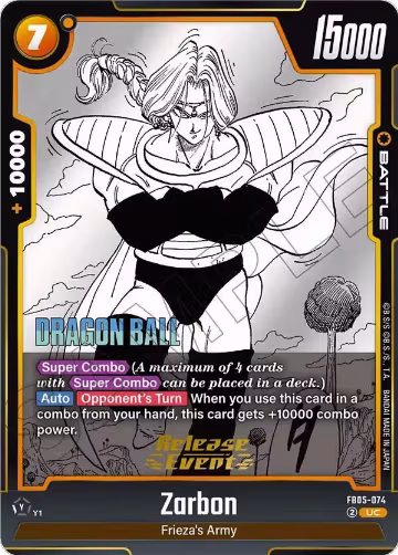 Zarbon - FB05-074 (FB05-074), Manga Booster 02 Release Event Cards — DB Fusion card price