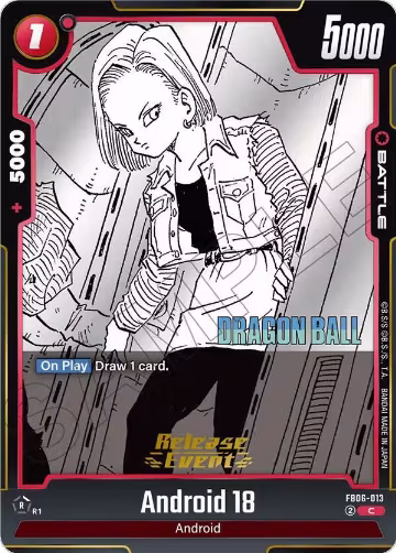 Android 18 - FB06-013 (FB06-013), Manga Booster 02 Release Event Cards — DB Fusion card price