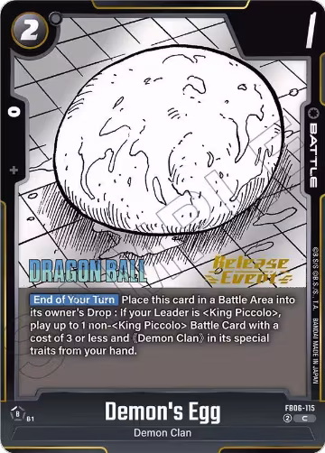 Demon's Egg (FB06-115), Manga Booster 02 Release Event Cards — DB Fusion card price